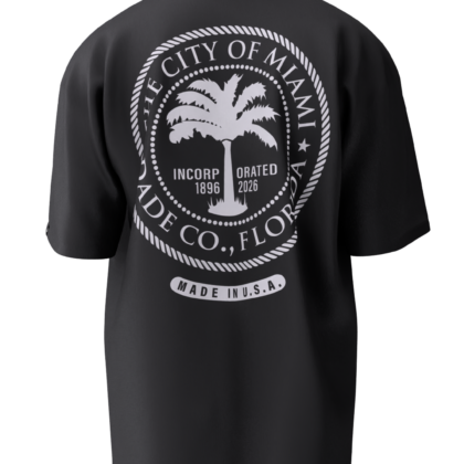 City of Miami Black Tshirt Back